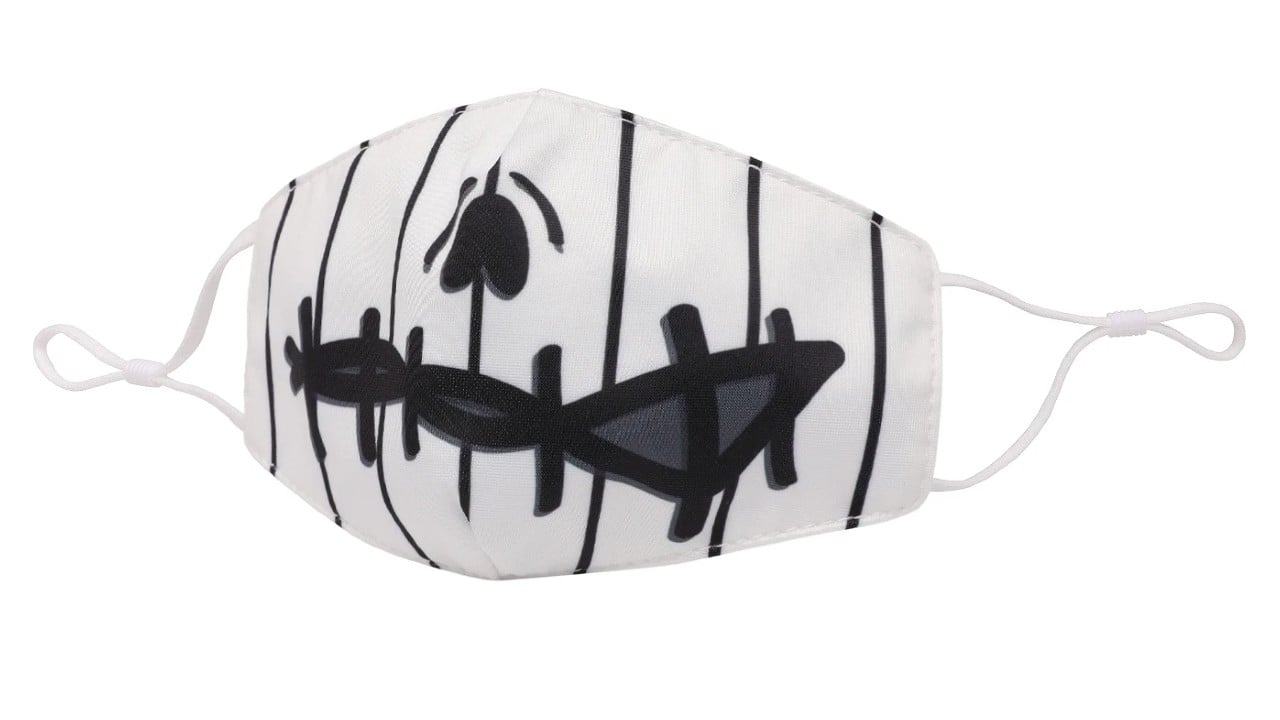 stitched up zombie face mask for kids